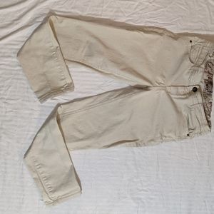 Steps Denim Skinny Blue Stretch Jeans Pants Size 40 Women Off White Color